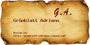 Grünblatt Adrienn névjegykártya